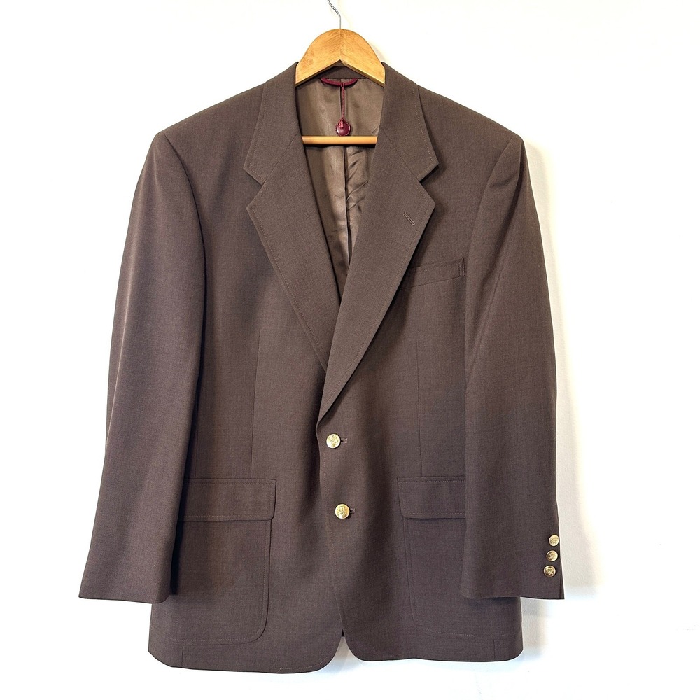 Vintage 90s Jack Nicklaus Tournament Series Blazer Brown 42R Made In USA Preppy